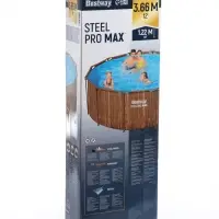 Бассейн каркасный Steel Pro Max, 366&times;122 см, круглый, цвет рейка, 561VN Bestway