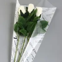 Пакет цветочный Конус, белый, 28&times;9&times;44 см&plusmn;1 см