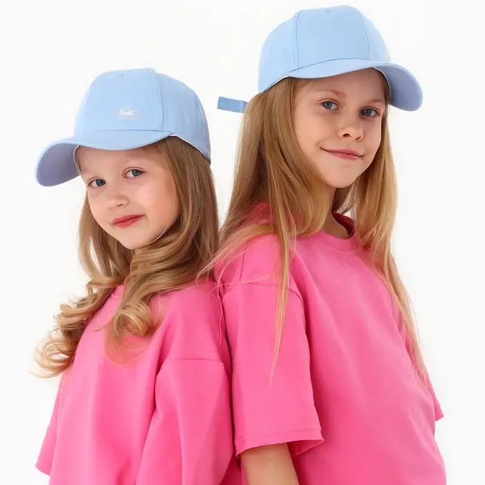 Кепка детская для мальчика , цвет нежно - голубой рр 54см