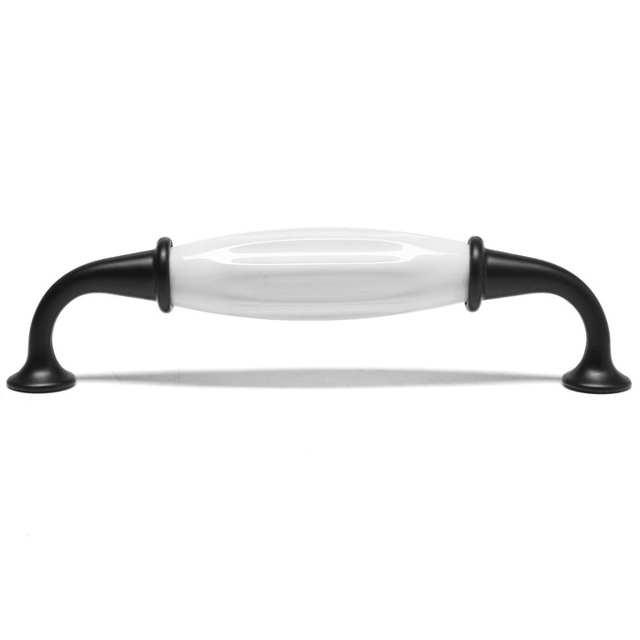 Ручка скоба STYLISH Ceramics 003, 128 мм,керамическая чёрная Ручка скоба STYLISH Ceramics 003, 128 мм,керамическая чёрная