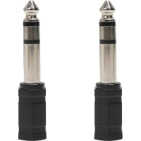 Переходник аудио стерео 6.35мм M (штекер) --> 3.5мм F (гнездо) VCOM <CA546