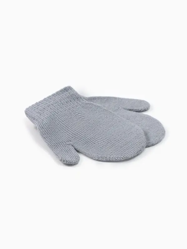 Варежки детские MINAKU, цвет серый, 12 см Варежки детские MINAKU, цвет серый, 12 см