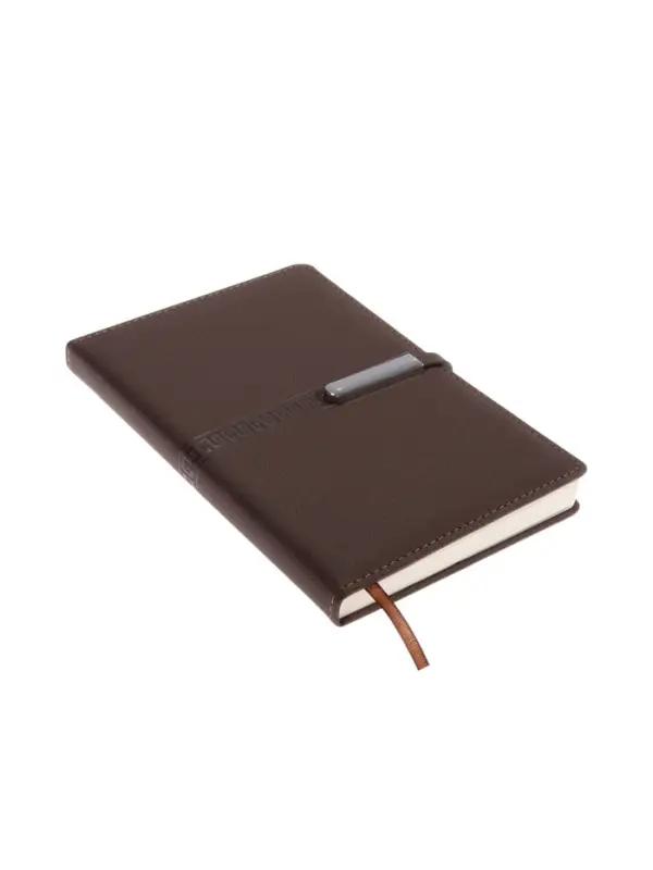 Ежедневник недатированный формат А5, с хлястиком, 112л, линия, пвх, Узор Коричневый Ежедневник недатированный формат А5, с хлястиком, 112л, линия, пвх, Узор Коричневый