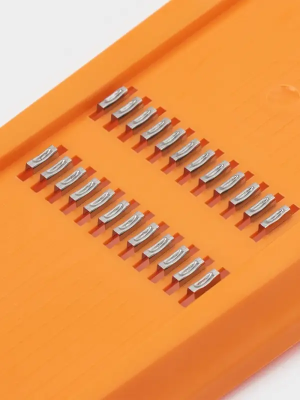 Тёрка для корейской моркови Libra Plast, 33&times;12 см, с широкой ручкой, оранжевая