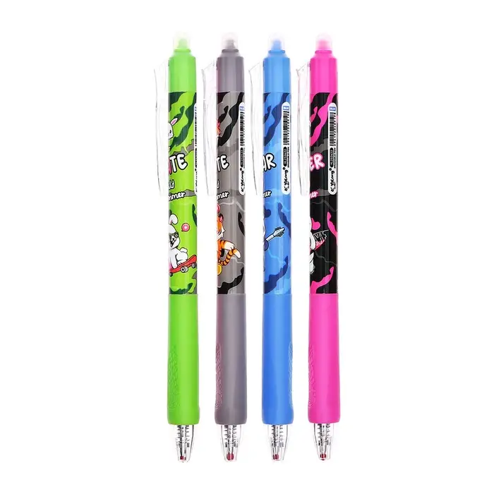 Ручка гелевая СТИРАЕМЫЕ ЧЕРНИЛА, стержень синий, 0.5 мм, автомат, корпус Мишка МИКС Ручка гелевая СТИРАЕМЫЕ ЧЕРНИЛА, стержень синий, 0.5 мм, автомат, корпус Мишка МИКС