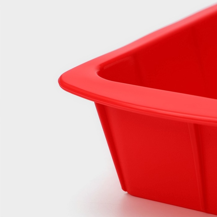 Форма для выпечки Доляна «Хлеб», силикон, 25,5×13×5 см, внут.размер 20,5×11 см, цвет красный Форма для выпечки Доляна «Хлеб», силикон, 25,5×13×5 см, внут.размер 20,5×11 см, цвет красный