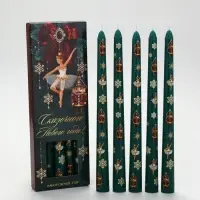 Свечи новогодние, античные, набор 5 шт. &laquo;Сказочного Нового года&raquo;