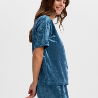 Комплект женский (футболка и шорты) KAFTAN Velvet р. 44-46, синий