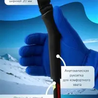 Палки лыжные стеклопластиковые, длина 100 см, МИКС