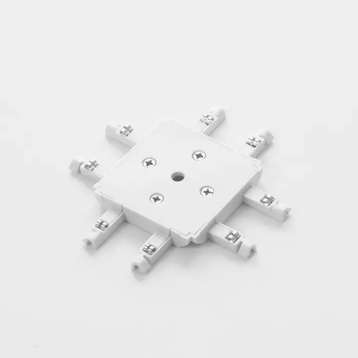 Коннектор SLIM х-образный, 4-жильный, белый, 0.7&times;4&times;2 см