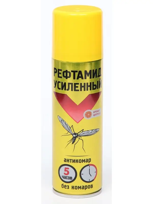 Аэрозоль Репеллент от комаров &laquo;Рефтамид&raquo;, усиленный, ваниль, цитрус, 150 мл