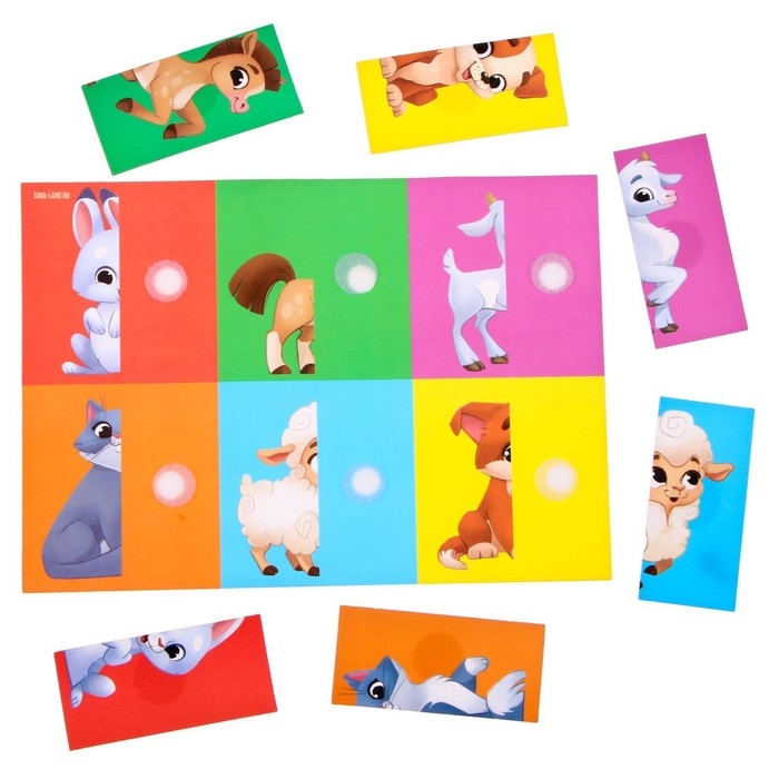 Развивающая игра на липучках «Найди половинку.Ферма» Развивающая игра на липучках «Найди половинку.Ферма»
