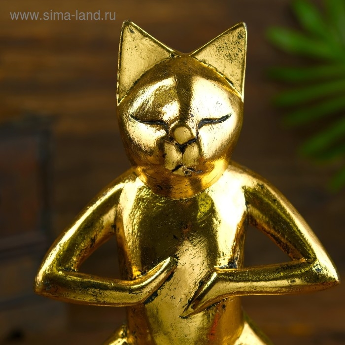 Сувенир дерево Сувенир дерево "Кот йог" 15х7х35 см