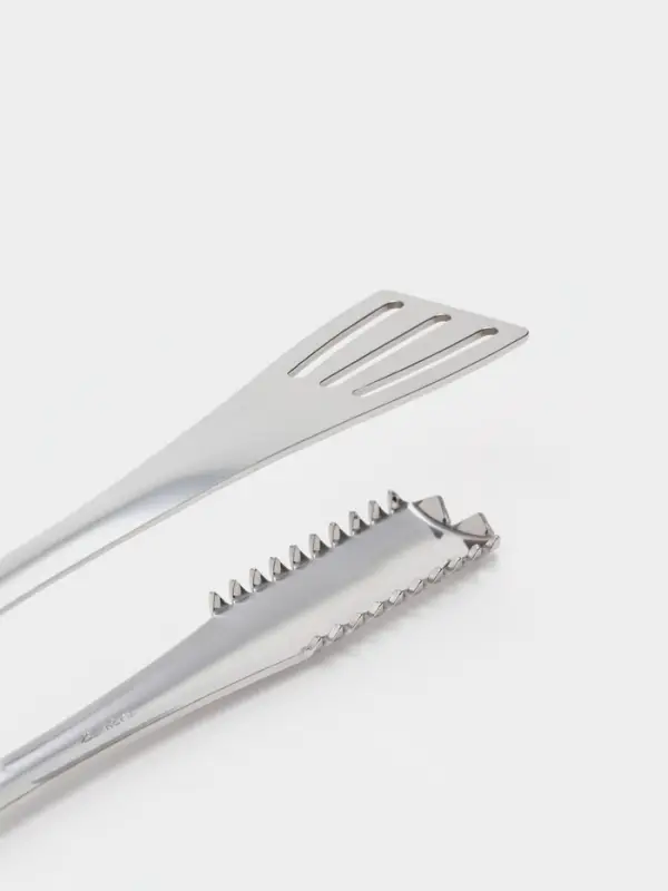 Щипцы для стейка, длина 35 см, толщина 1.8 мм, нержавеющая сталь, серебристые
