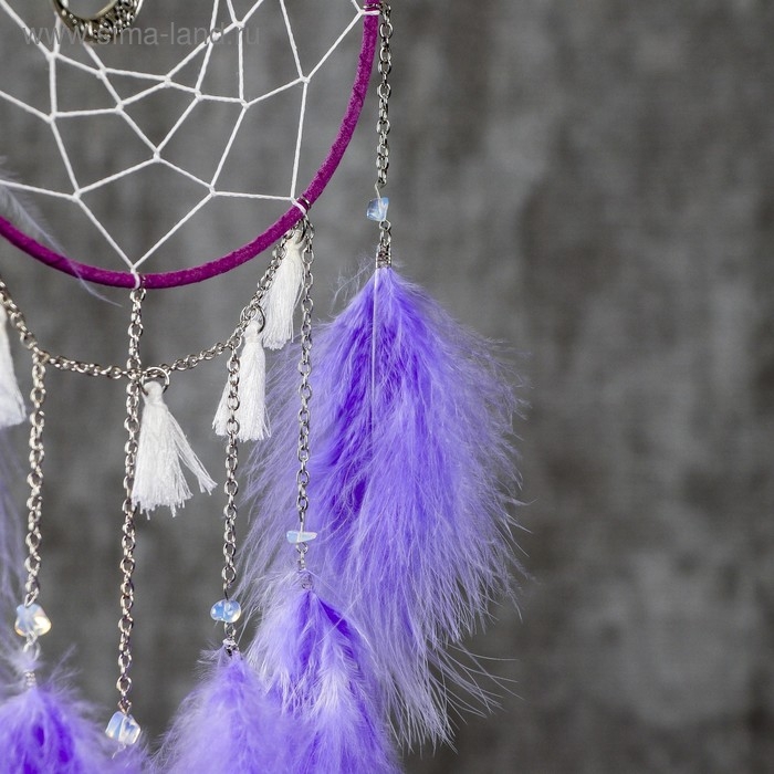Ловец снов Ловец снов "Кисточки с сиреневыми пёрышками" 40х15 см