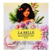 Аромасаше LA BELLE гардения, хвоя, цитрус, клевер, пион, мускус, сандал, кедр, 10 г