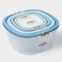 Набор пищевых контейнеров SparkPlast BioFresh, 5 шт.: 230 мл, 500 мл, 900 мл, 1.55 л, 2.65 л, пластик, крышка МИКС