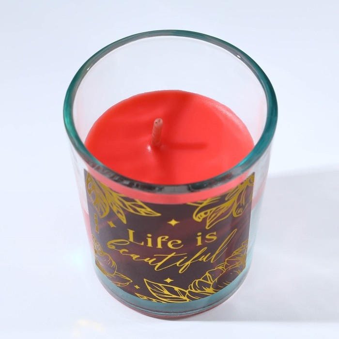 Свеча в стакане «Мечтай», корица, высота 6 см Свеча в стакане «Мечтай», корица, высота 6 см