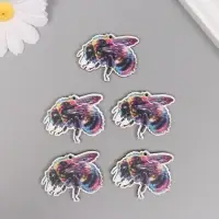 Декор для творчества дерево "Цветная пчела" 3,3х3,9х0,3 см Декор для творчества дерево "Цветная пчела" 3,3х3,9х0,3 см