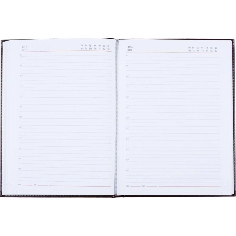 Ежедневник недатированный бордо,А4,202х272мм,176л,АТТАСНЕ КАНЬОН