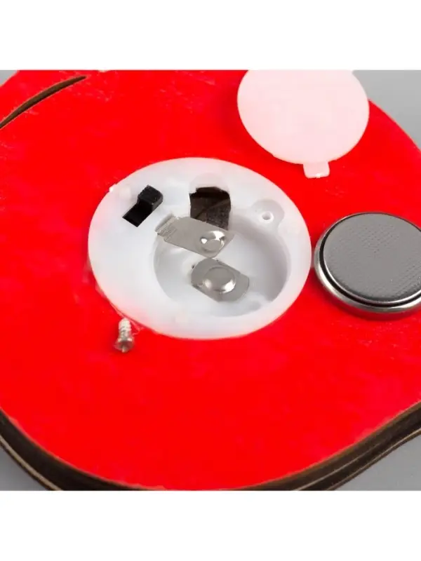 Ёлочная игрушка &laquo;Новогодний шар&raquo;, 10&times;10&times;1 см, 3 LED, от батареек, свечение тёплое белое