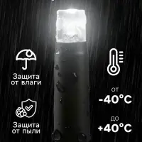 Гирлянда &laquo;Нить&raquo; 10 м, IP65, УМС, тёмная каучуковая нить, 100 LED, свечение белое, мерцание, 220 В