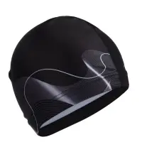 Шапочка для плавания взрослая ONLYTOP Waves, тканевая, обхват 54-60 см