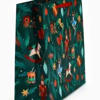 Пакет ламинированный квадратный «Новый год!», 30 × 30 × 12 см Пакет ламинированный квадратный «Новый год!», 30 × 30 × 12 см