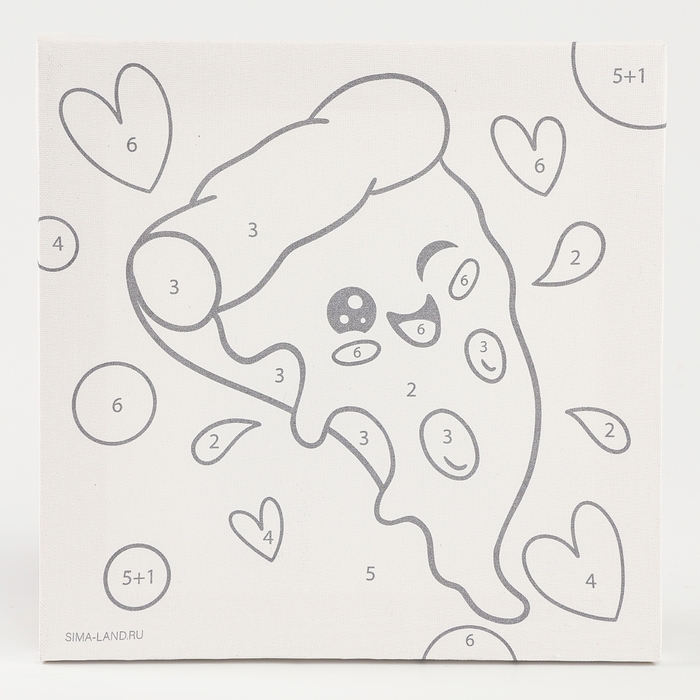 Картина по номерам на холсте с подрамником для детей «Аппетитный кусочек», 17 х 17 см Картина по номерам на холсте с подрамником для детей «Аппетитный кусочек», 17 х 17 см