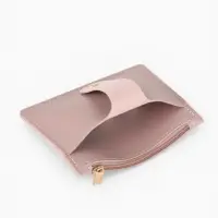 Картхолдер с монетницей на молнии, цвет розовый