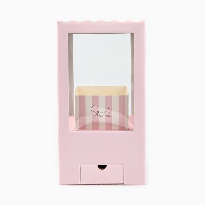 Коробка подарочная для цветов с вазой из МГК складная, упаковка, «Для тебя», 16 х 23 х 16 см Коробка подарочная для цветов с вазой из МГК складная, упаковка, «Для тебя», 16 х 23 х 16 см