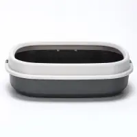 Лоток для кошек &laquo;Фур-Мур&raquo;, 48&times;35.5 см, с бортом и совком, покрытие софт-тач, смоки