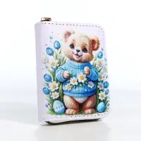 Кошелёк на молнии &laquo;Мишка&raquo;, детский, с принтом, белый