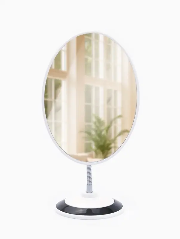 Зеркало настольное, овальное, на гибкой ножке, 16&times;29 см, (15.2&times;18.7 см), МИКС