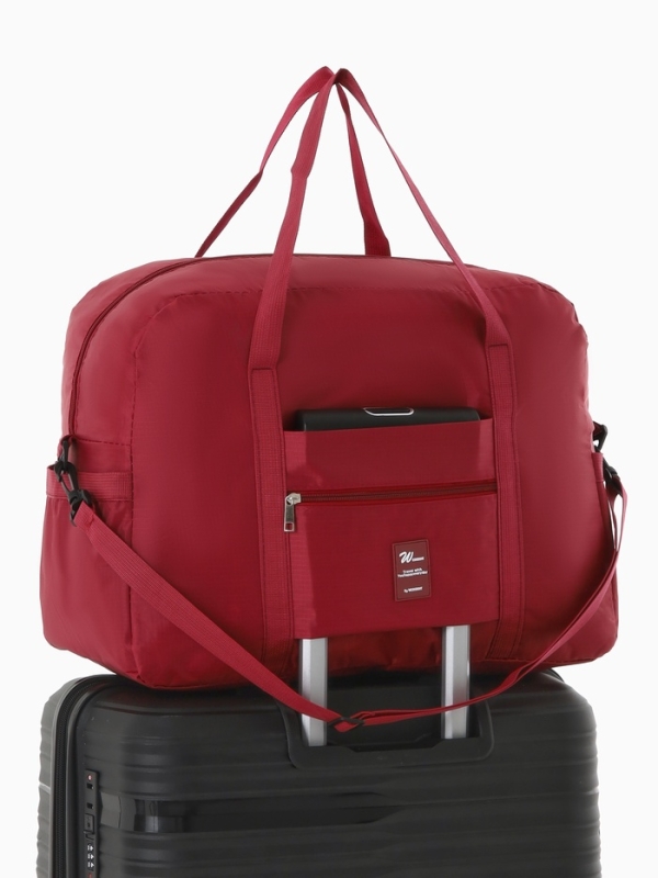 Сумка дорожная на молнии, бордовая