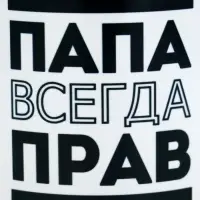 Кружка чайная керамическая &laquo;Папа всегда прав&raquo;, 320 мл