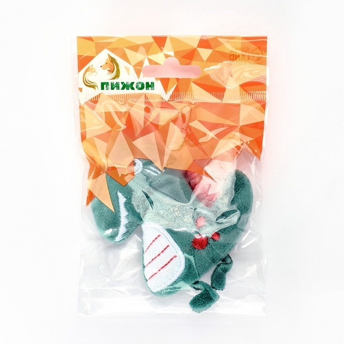 Игрушка для кошек с кошачьей мятой  Игрушка для кошек с кошачьей мятой "Дракон", 10 см, зелёная