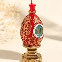 Свеча декоративная "Пасхальное яйцо с орнаментом №1" 5х12 см, 95 гр