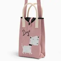 Сумка подр Пес, 12*4*17, отд на кнопке, дл ремень, розовый Сумка подр Пес, 12*4*17, отд на кнопке, дл ремень, розовый
