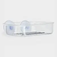 Мыльница на присосках Bath Collection, пластик, 13&times;10&times;3 см, прозрачная