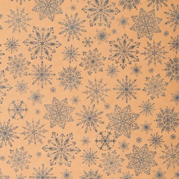 Бумага упаковочная крафтовая «Снежинки», 50 х 70 см Бумага упаковочная крафтовая «Снежинки», 50 х 70 см