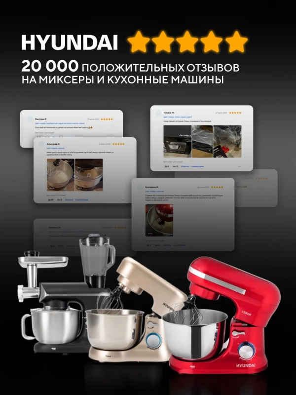 Кухонная машина HYM-S8591 черная 1500Вт