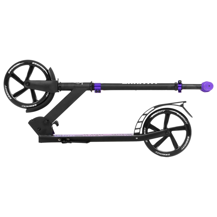 Самокат городской GRAFFITI City 200, складной, колёса PU 200 мм, ABEC 7 Carbon, цвет чёрный Самокат городской GRAFFITI City 200, складной, колёса PU 200 мм, ABEC 7 Carbon, цвет чёрный