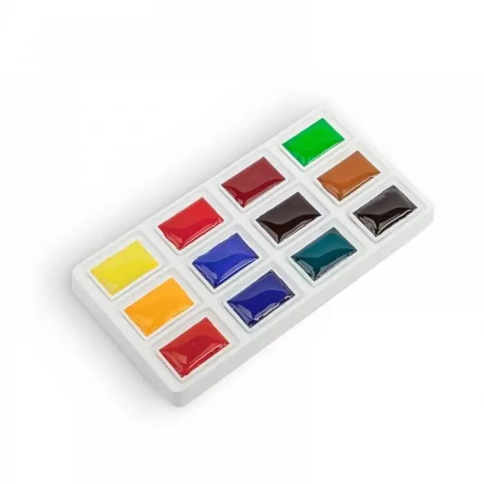 Акварель художественная в кюветах &laquo;ЗХК. Сонет. Ботаника&raquo;, 12 цветов &times; 2.5 мл