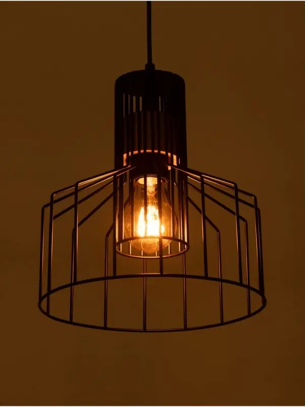 Светильник потолочный BayerLux &laquo;Крит&raquo;, 1&times;40 Вт, Е27, черный/коричневый, 24.5&times;24.5&times;32(132)см