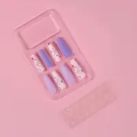 Накладные ногти &laquo;Весна&raquo;, 12 шт., с клеевыми пластинами, форма балерина, разноцветные