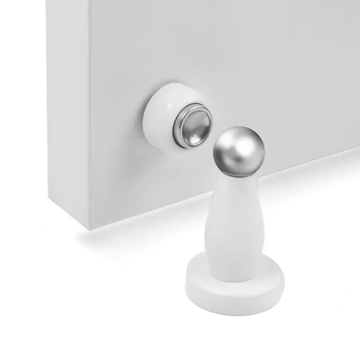 Упор дверной LOCKLAND, магнитный, цвет белый