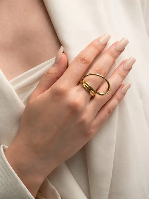 Кольцо металл &laquo;Спираль&raquo;, цвет золото, безразмерное