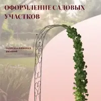 Арка садовая, 240 × 125 × 36.5 см, для вьющихся растений, металлическая, цвет бронзовый антик