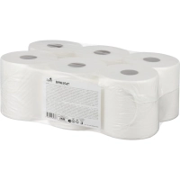 Полотенца бумажные д/дисп SoffiPRO Эконом 1сл ЦВ бел 280м 6рул/уп_10901547